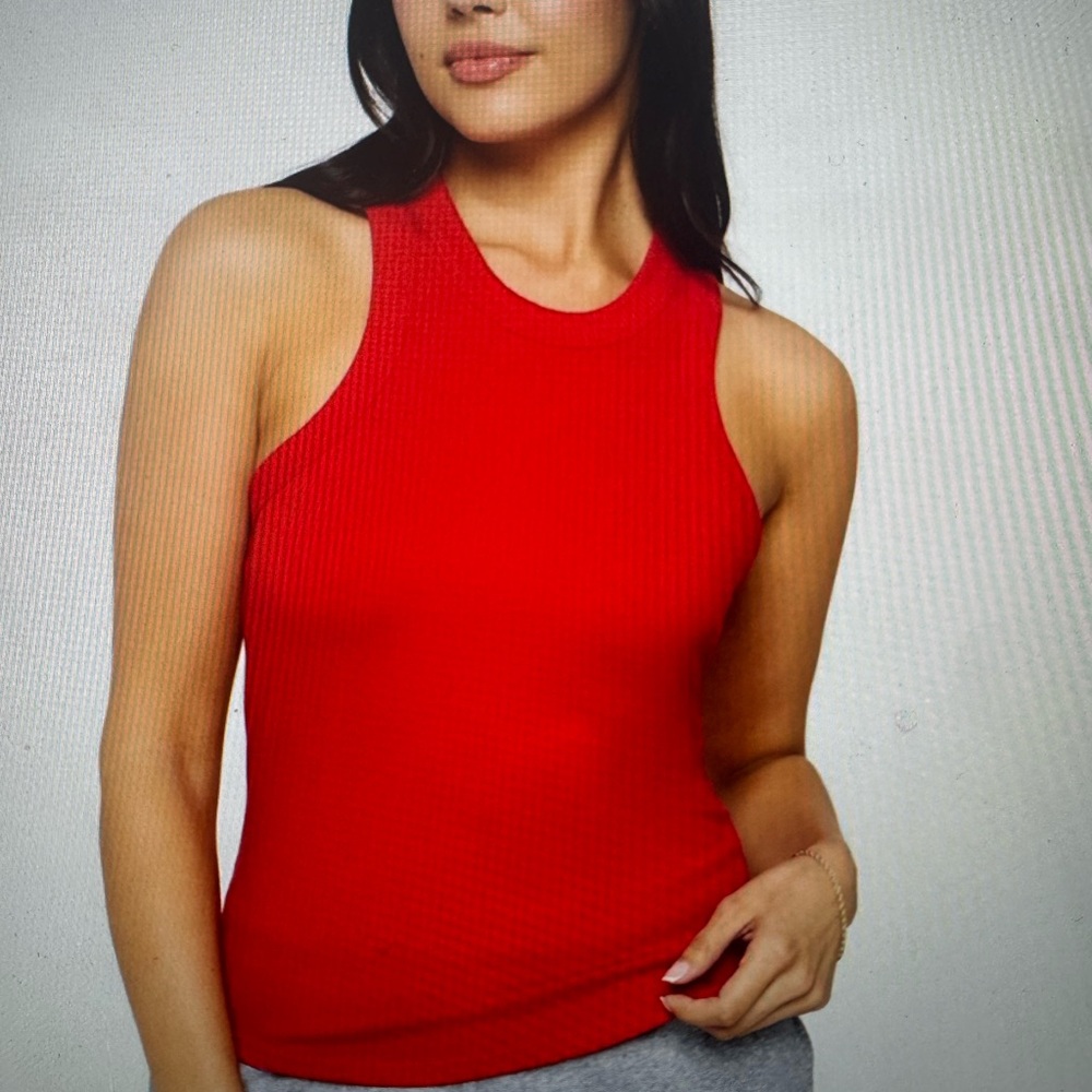 NWT Fabletics Red Tank Top size large